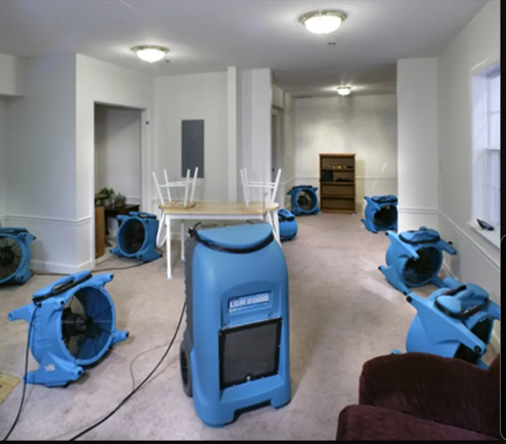 Air movers and dehumidifier setup for Water Extraction & Removal in Soddy-Daisy